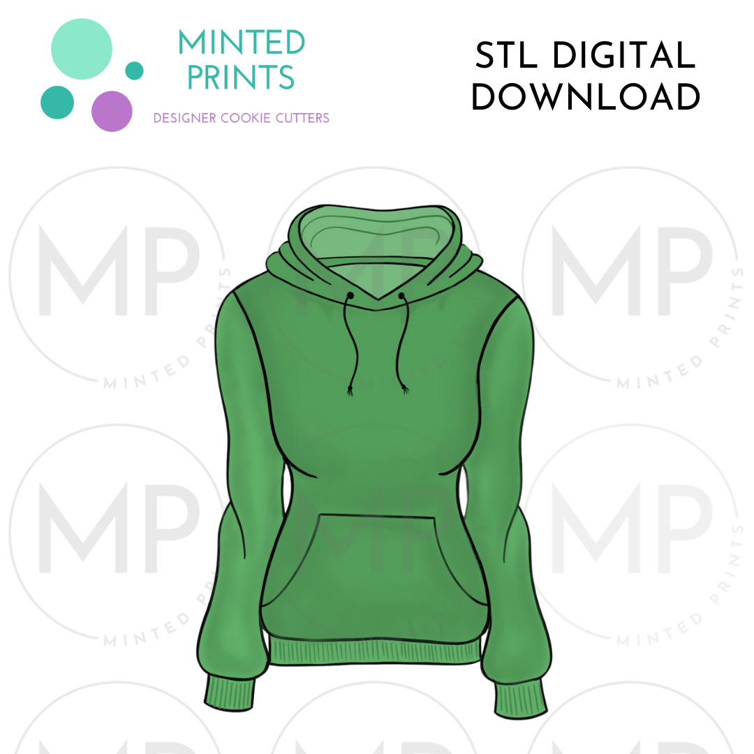 Hoodie Sweather Cookie Cutter STL DIGITAL DOWNLOAD