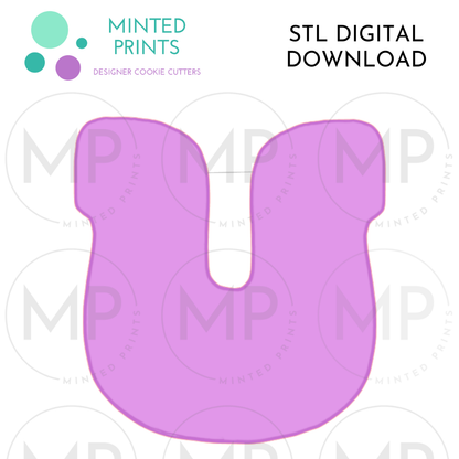 Horseshoe Charm with Cutout Cookie Cutter STL DIGITAL DOWNLOAD