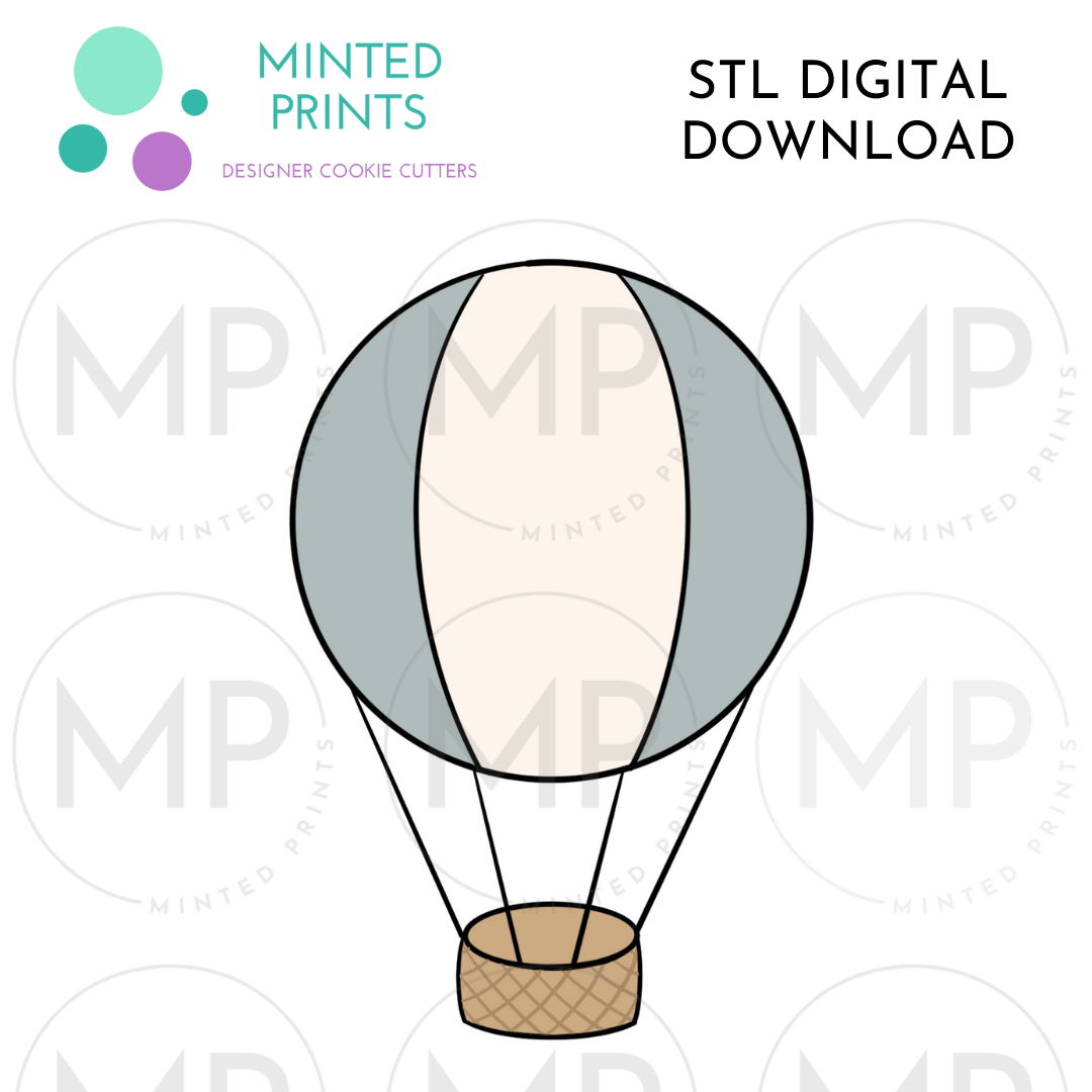 Hot Air Balloon Cookie Cutter STL DIGITAL DOWNLOAD