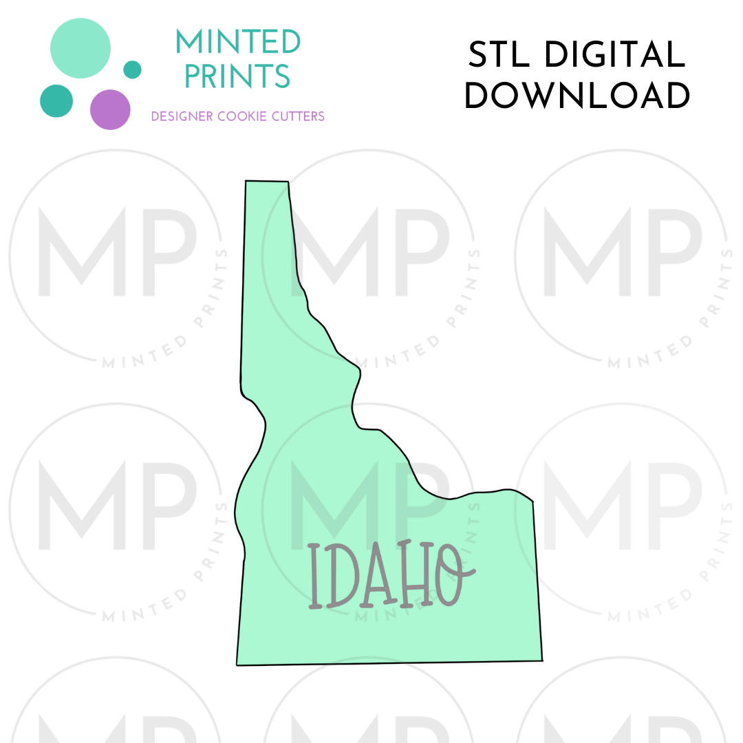 Idaho Cookie Cutter STL DIGITAL DOWNLOAD