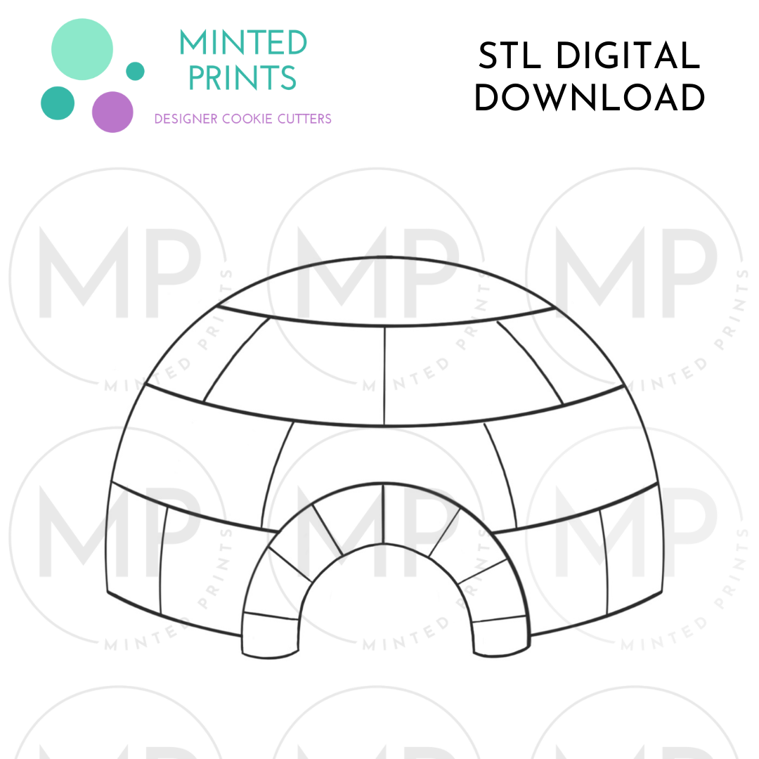 Igloo Cookie Cutter STL DIGITAL DOWNLOAD