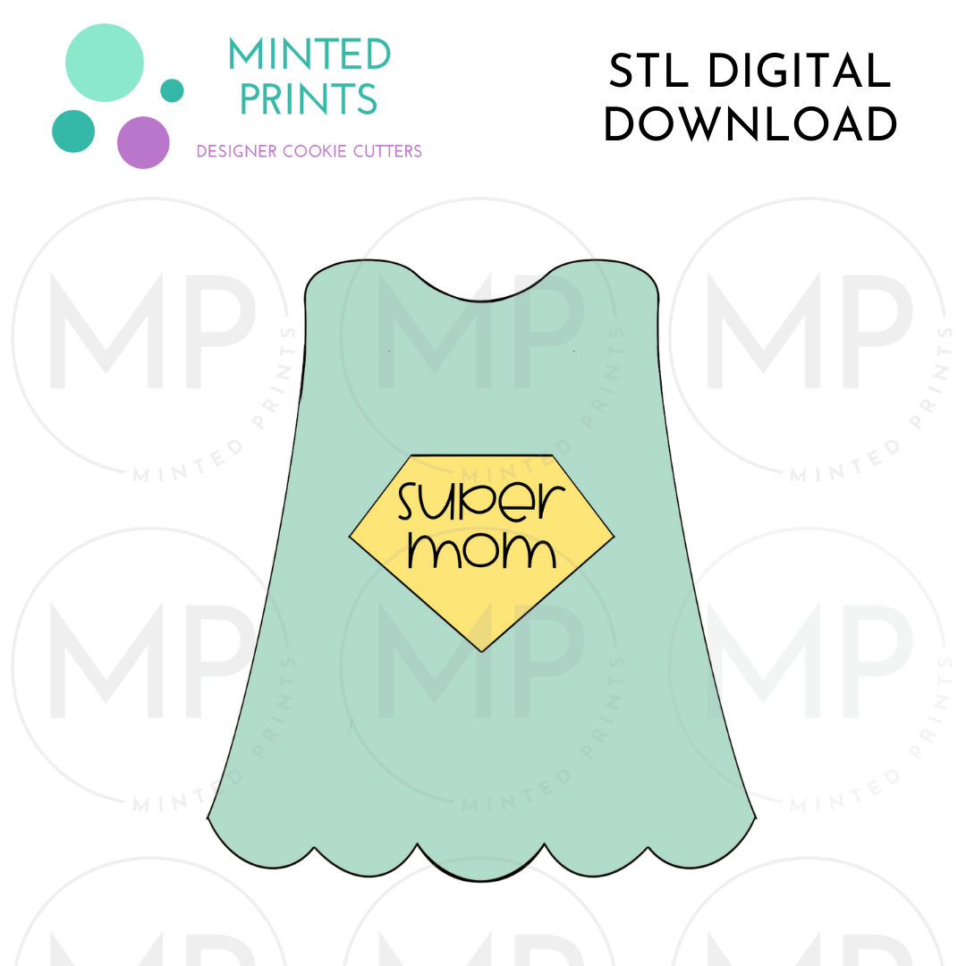 Hero Mom (Set of 4) Cookie Cutter STL DIGITAL DOWNLOAD