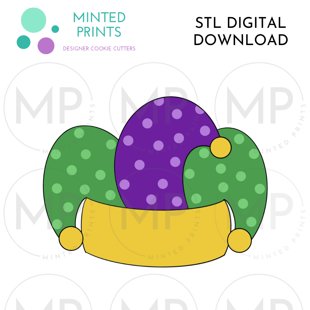 Jester Hat / Joker Hat Cookie Cutter STL DIGITAL DOWNLOAD