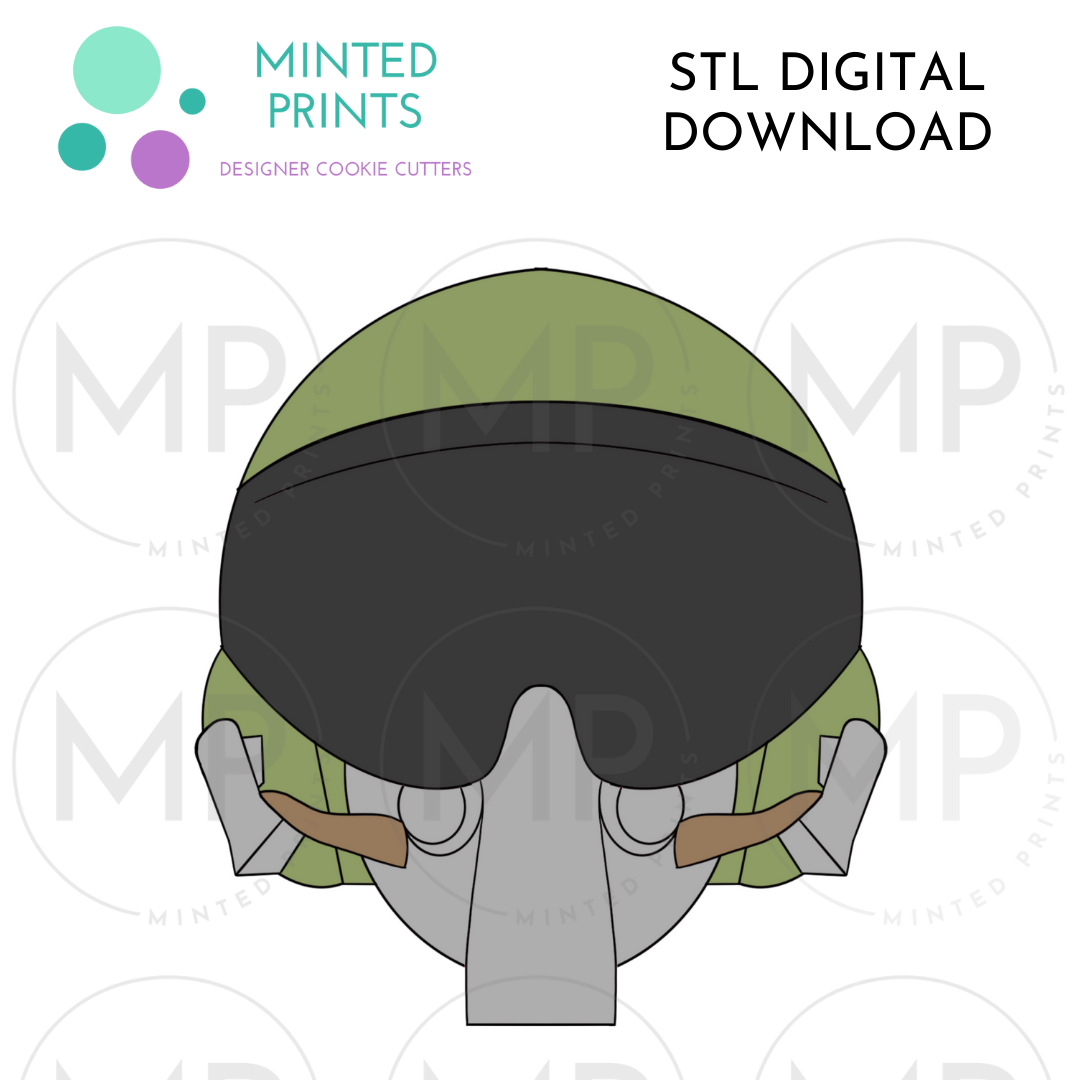 Jet Pilot Mask Cookie Cutter STL DIGITAL DOWNLOAD