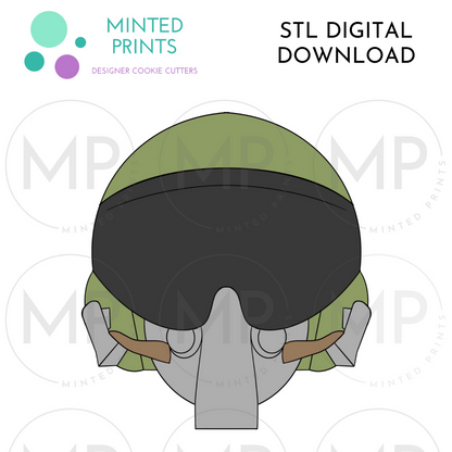 Jet Pilot Mask Cookie Cutter STL DIGITAL DOWNLOAD