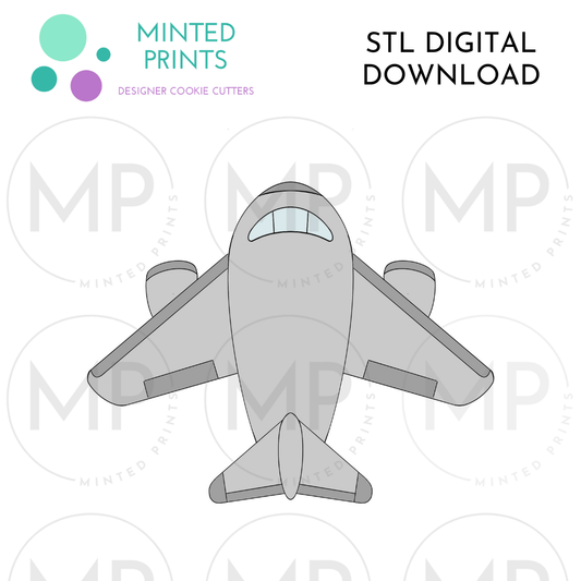 Jet Plane Cookie Cutter STL DIGITAL DOWNLOAD