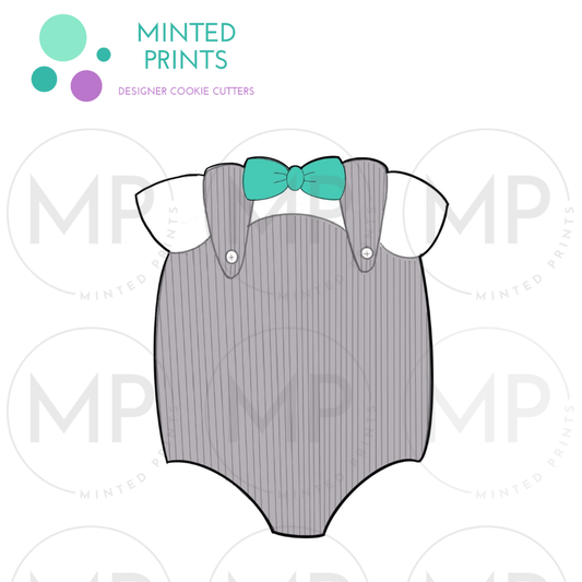 Jumper with Bow Tie Cookie Cutter STL DIGITAL DOWNLOAD