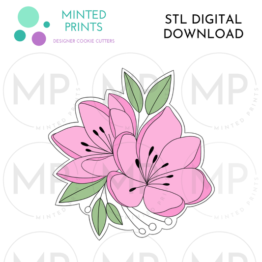 Kali Flowers Cookie Cutter STL DIGITAL DOWNLOAD