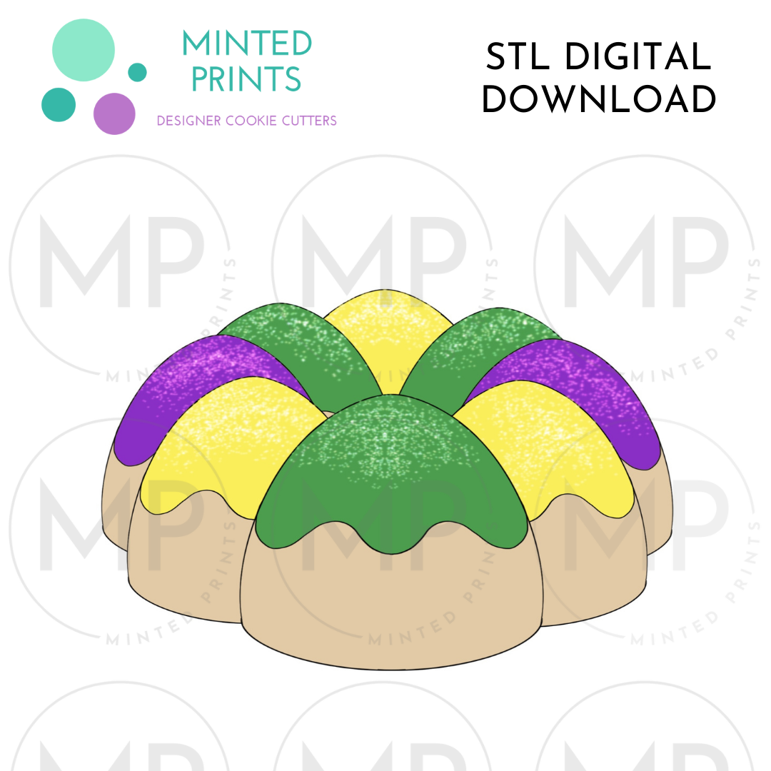 King Cake Cookie Cutter STL DIGITAL DOWNLOAD