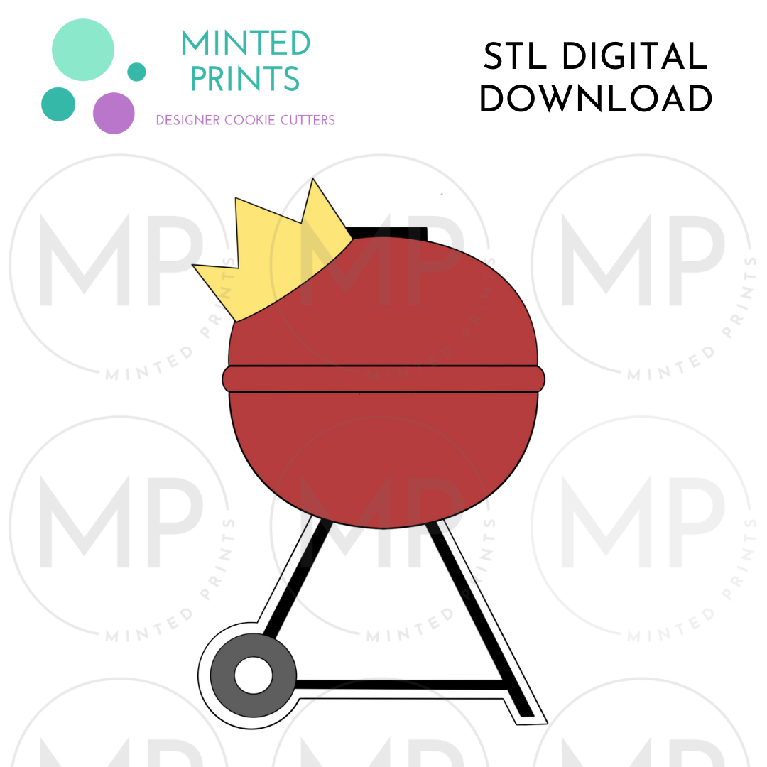 King Grill Cookie Cutter STL DIGITAL DOWNLOAD