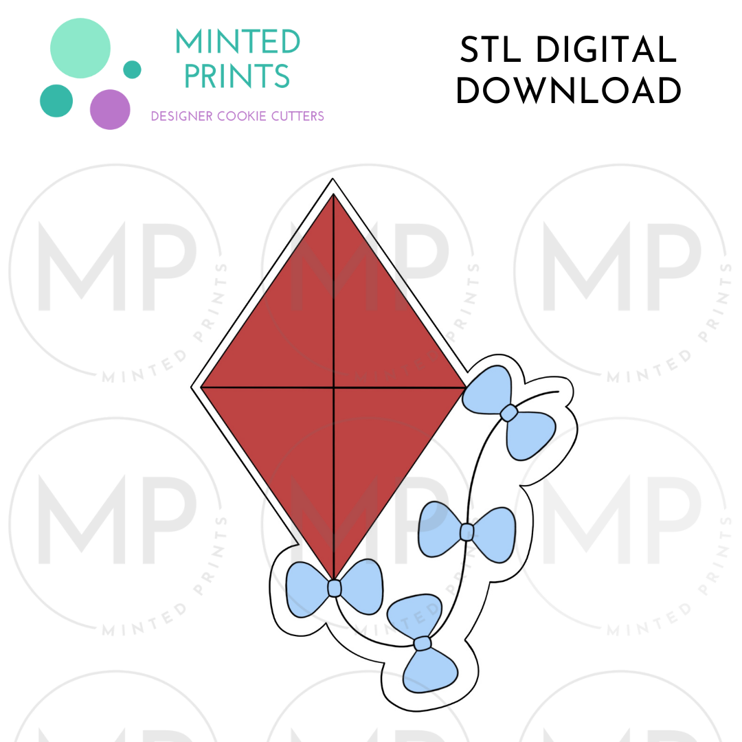 Kite Cookie Cutter STL DIGITAL DOWNLOAD