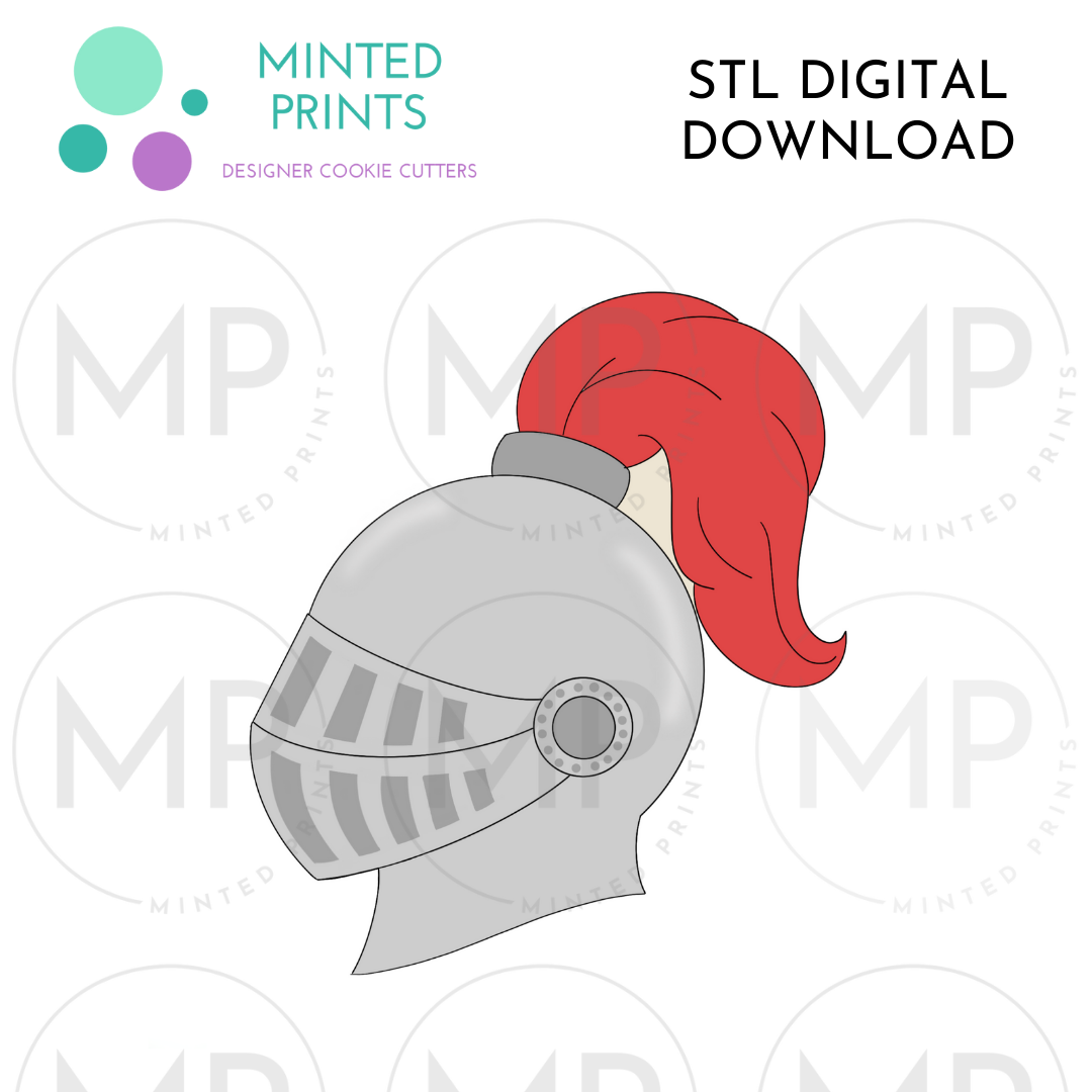 Knight Helmet Cookie Cutter STL DIGITAL DOWNLOAD