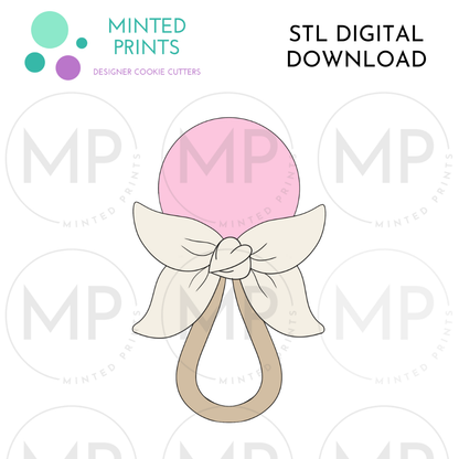 Knotted Baby Rattle Cookie Cutter STL DIGITAL DOWNLOAD