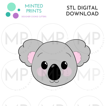 Koala Head Cookie Cutter STL DIGITAL DOWNLOAD