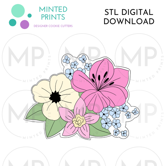 Lani Flowers Cookie Cutter STL DIGITAL DOWNLOAD