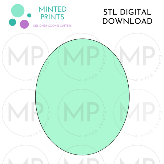 Oval / Egg Cookie Cutter STL DIGITAL DOWNLOAD