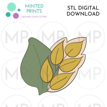 Leaf Bundle Cookie Cutter STL DIGITAL DOWNLOAD