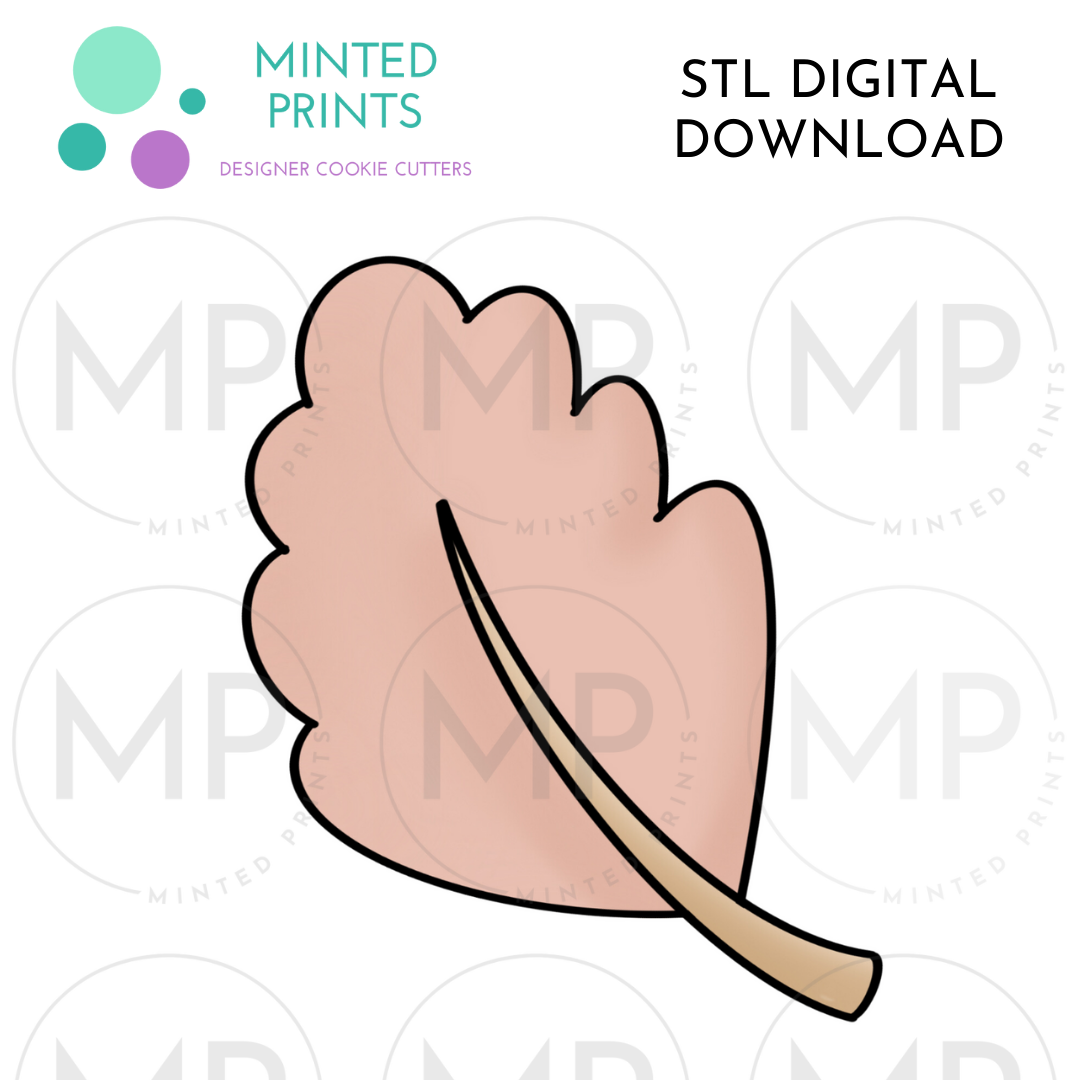 Leaf Cookie Cutter STL DIGITAL DOWNLOAD