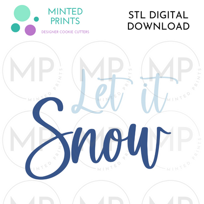 Winter Set of 12 Cookie Cutter STL DIGITAL DOWNLOAD