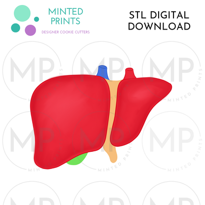 Liver Cookie Cutter STL DIGITAL DOWNLOAD