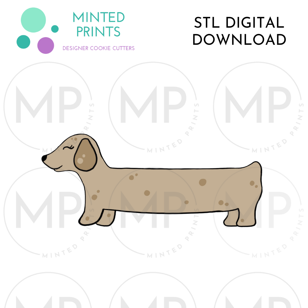 Long Dachshund Cookie Cutter STL DIGITAL DOWNLOAD