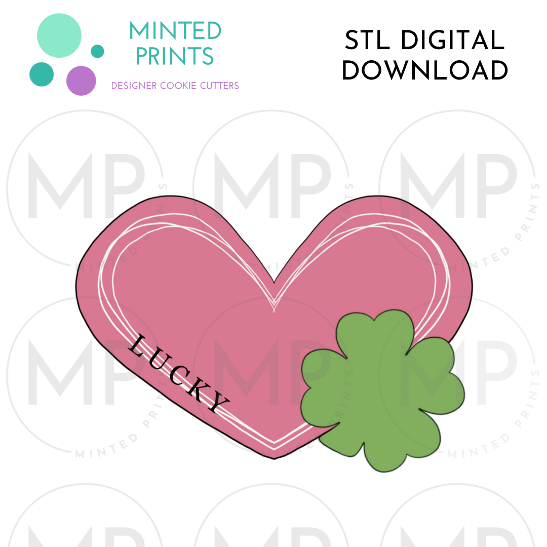 Lucky Heart Cookie Cutter STL DIGITAL DOWNLOAD