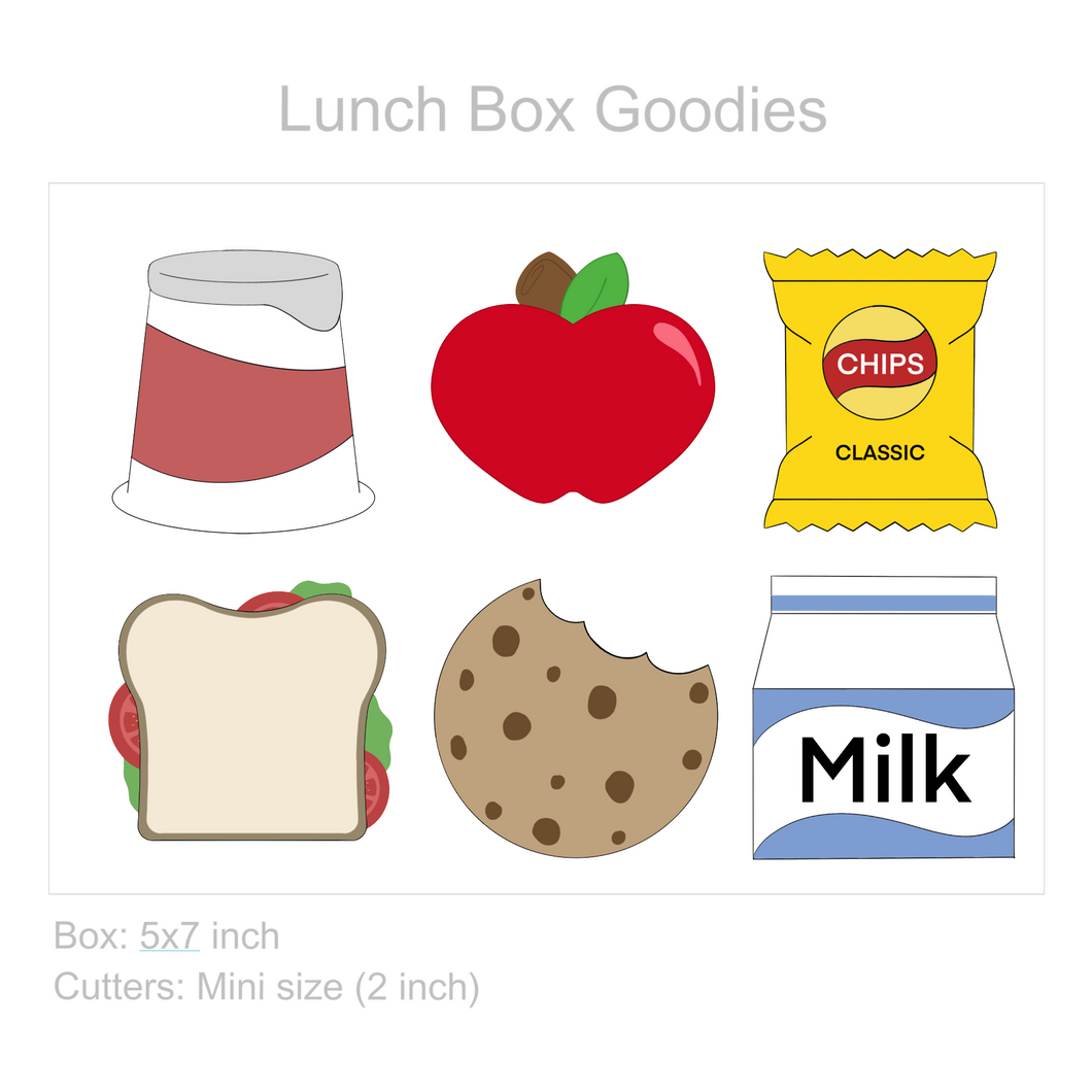 Lunch Box Goodies Set of 6 Cookie Cutter & STLs