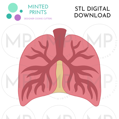 Lungs Cookie Cutter STL DIGITAL DOWNLOAD