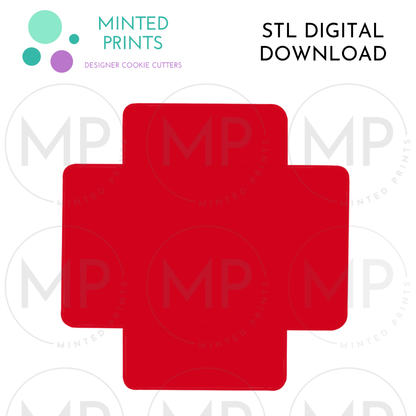 Medical Cross Cookie Cutter STL DIGITAL DOWNLOAD