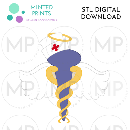 Angel Medical Staff Cookie Cutter STL DIGITAL DOWNLOAD