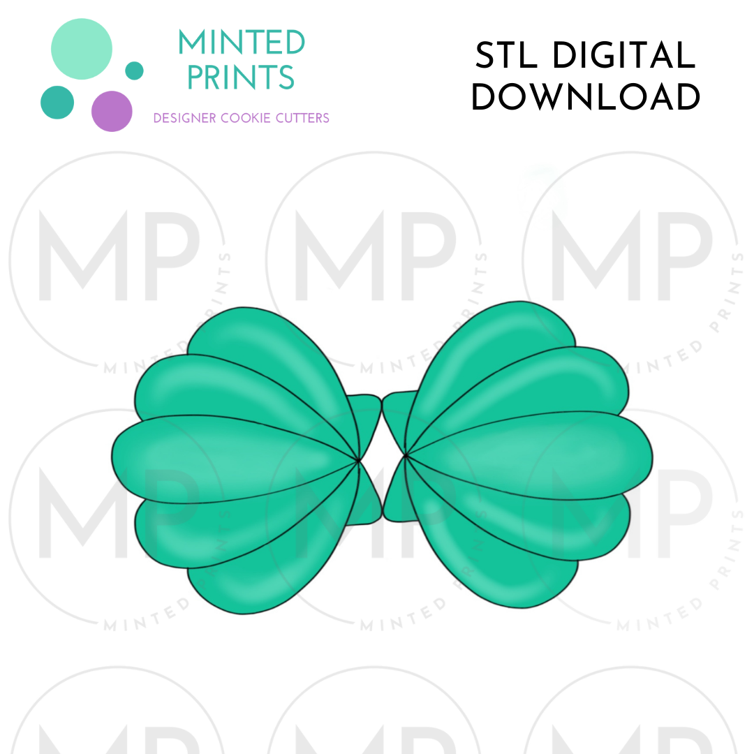 Mermaid Bra Cookie Cutter STL DIGITAL DOWNLOAD