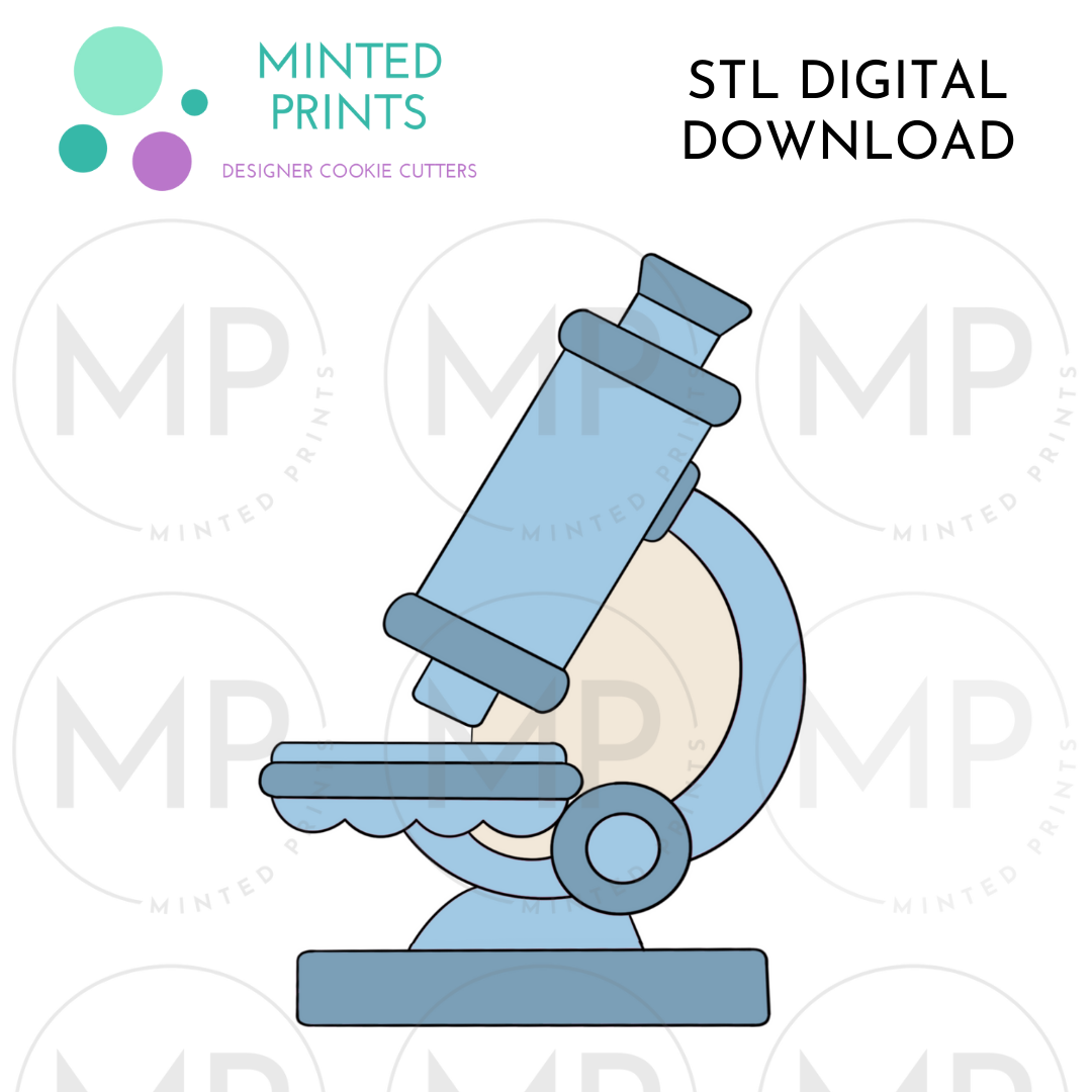 Microscope Cookie Cutter STL DIGITAL DOWNLOAD