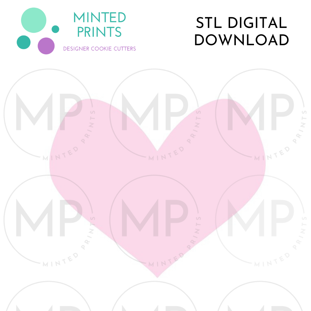 Minnie Heart Cookie Cutter STL DIGITAL DOWNLOAD