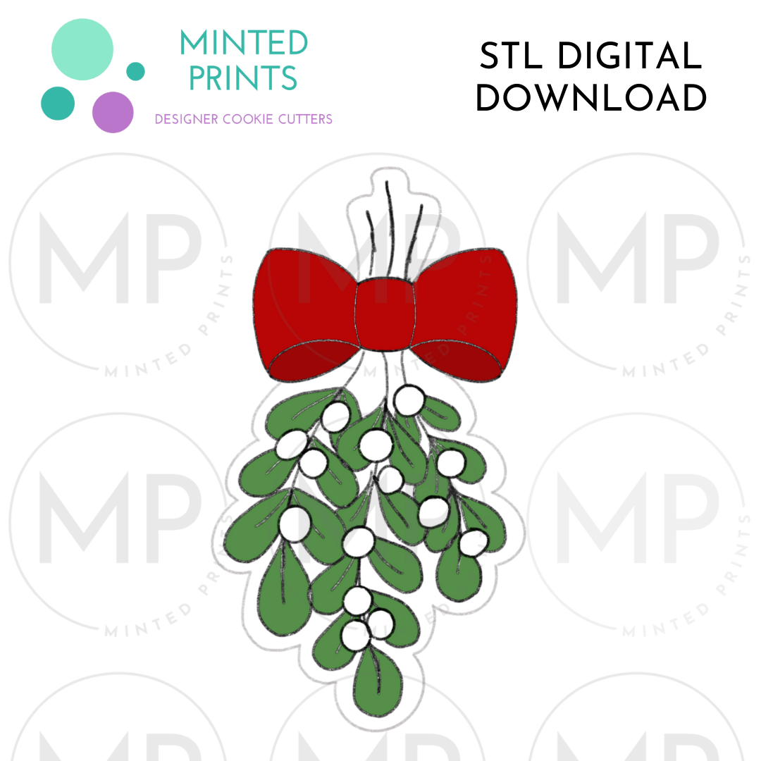 Mistletoe Cookie Cutter STL DIGITAL DOWNLOAD