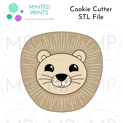 Modern Lion Cookie Cutter STL DIGITAL FILE