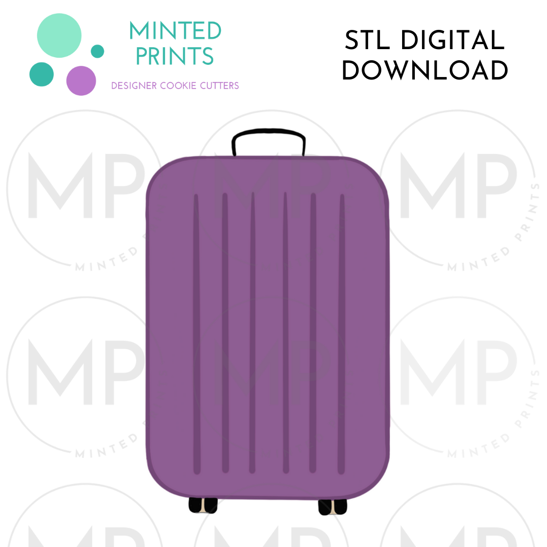 Modern Suitcase Cookie Cutter STL DIGITAL DOWNLOAD