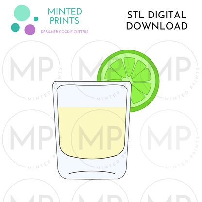 Mojito Glass Cookie Cutter STL DIGITAL DOWNLOAD