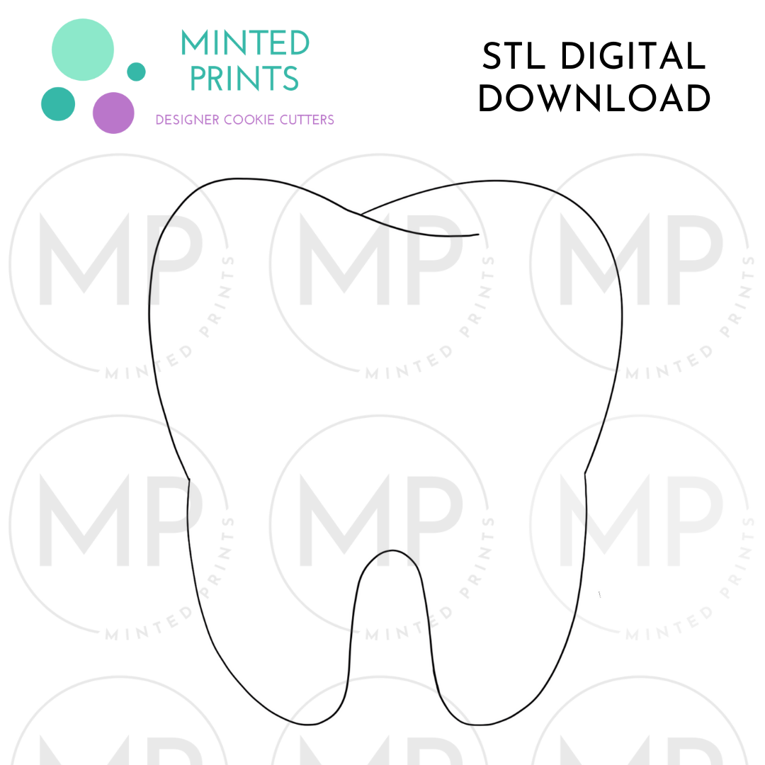 Molar Tooth Cookie Cutter STL DIGITAL DOWNLOAD