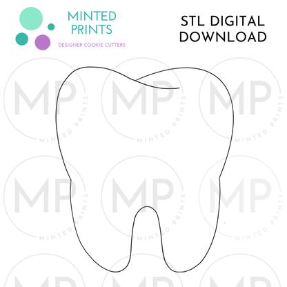 Molar Tooth Cookie Cutter STL DIGITAL DOWNLOAD