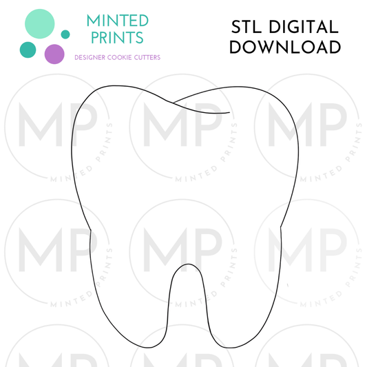 Molar Tooth Cookie Cutter STL DIGITAL DOWNLOAD