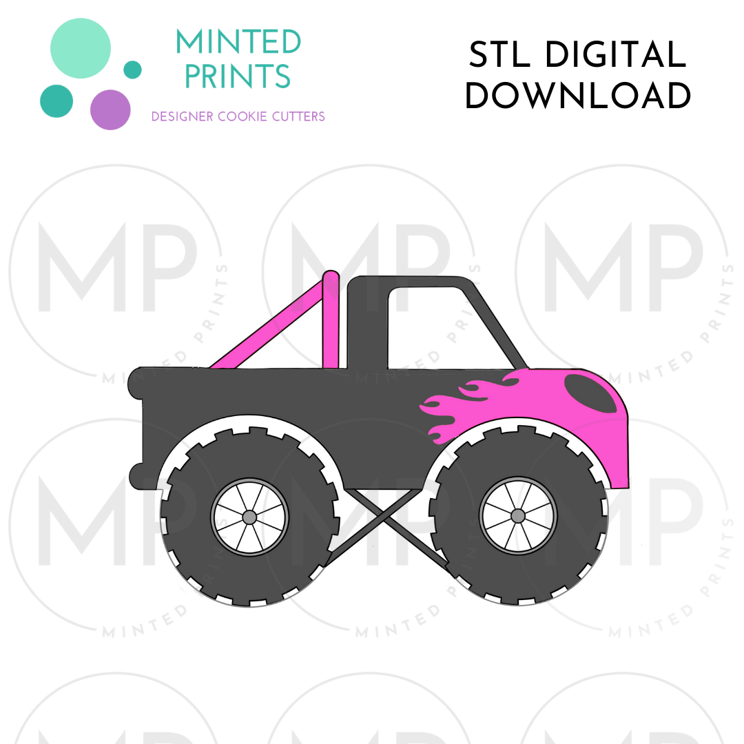 Monster Truck Cookie Cutter STL DIGITAL DOWNLOAD