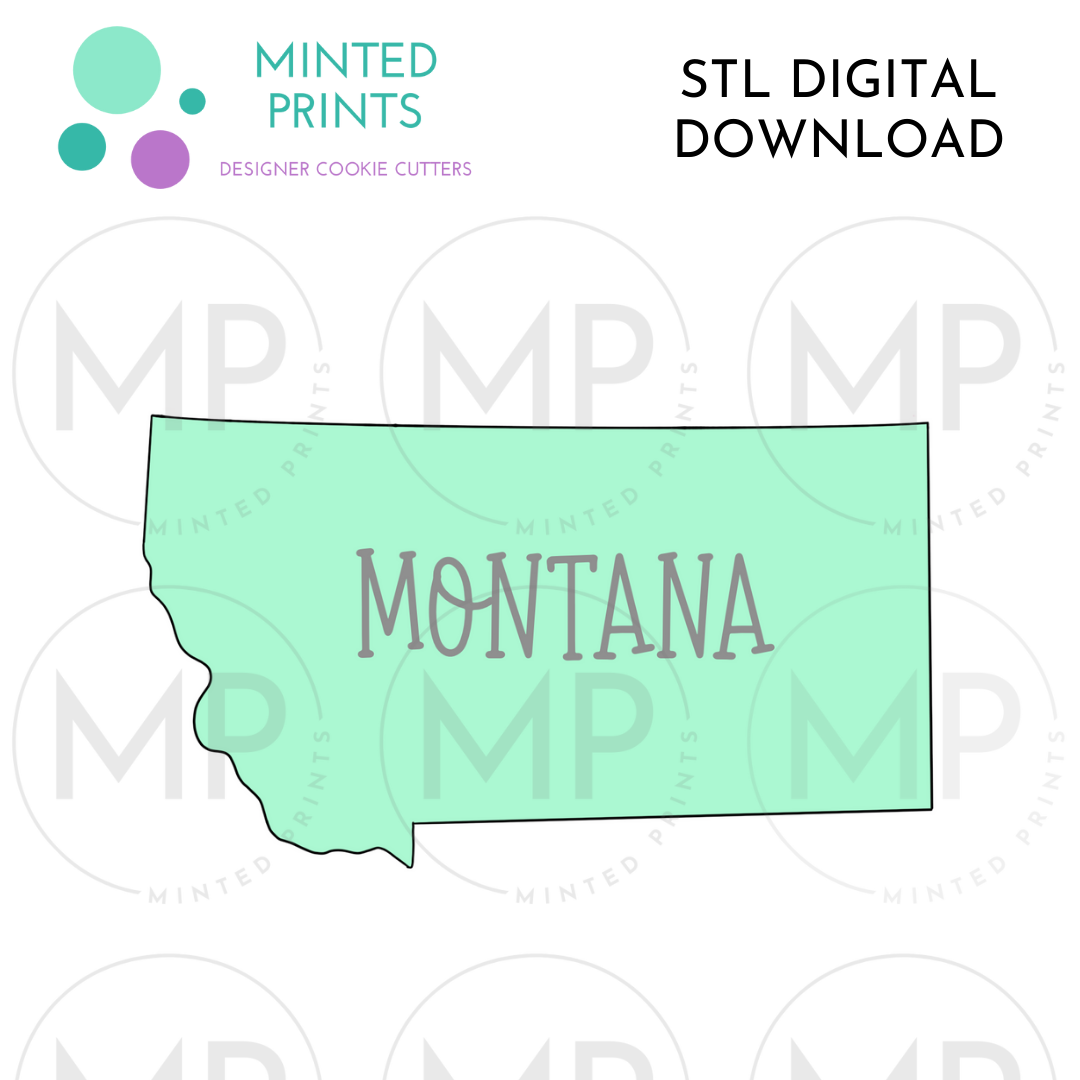 Montana Cookie Cutter STL DIGITAL DOWNLOAD