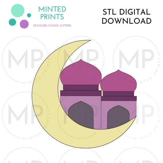 Mosque Moon Cookie Cutter STL DIGITAL DOWNLOAD