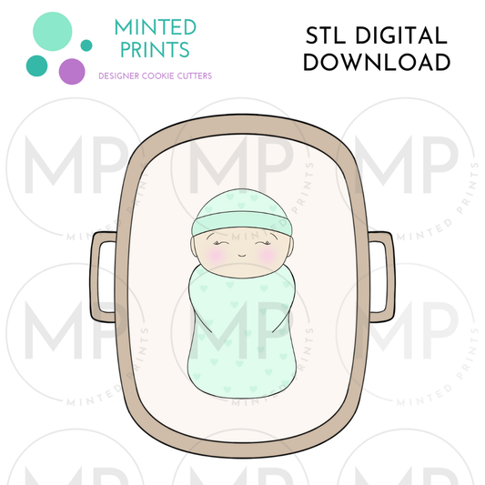 Moses Basket Cookie Cutter STL DIGITAL DOWNLOAD