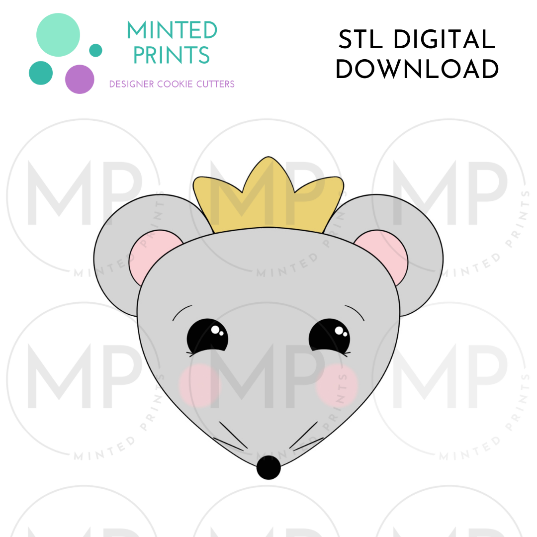 Mouse King Head Cookie Cutter STL DIGITAL DOWNLOAD