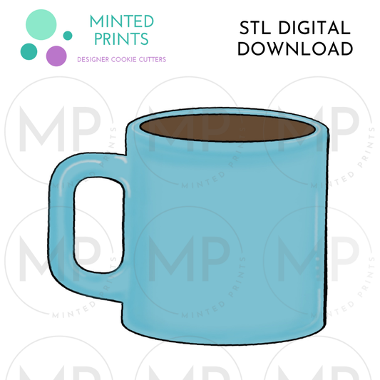 Mug 1 Cookie Cutter STL DIGITAL DOWNLOAD