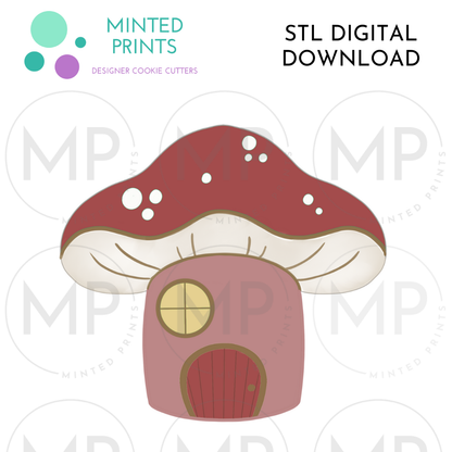 Mushroom House Cookie Cutter STL DIGITAL DOWNLOAD