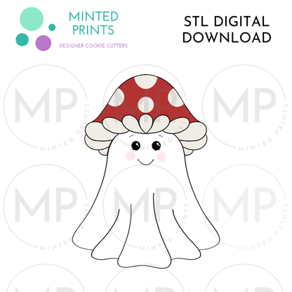 Mushroom Ghost Cookie Cutter STL DIGITAL DOWNLOAD