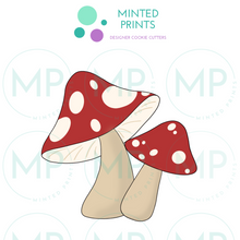 Load image into Gallery viewer, Mushrooms &amp; You&#39;re a Fungi Script Set of 2 Cookie Cutter and STL File
