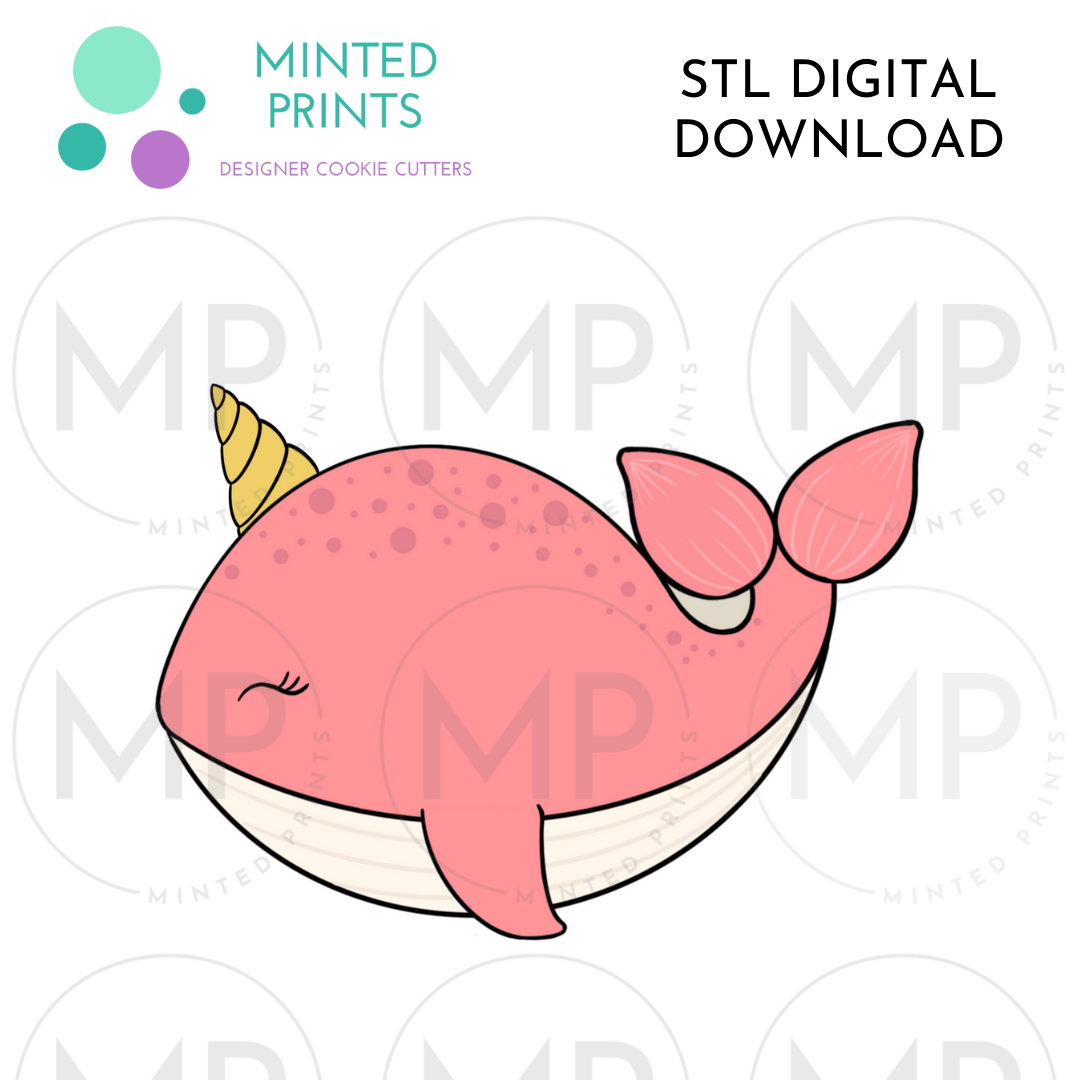 Narwhal Cookie Cutter STL DIGITAL DOWNLOAD